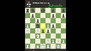 Réti Opening Kingside Fianchetto Variation William Kai 500 Bot chess [upl. by Juana992]