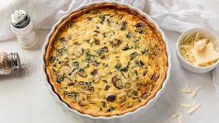 Spinach Mushroom Quiche [upl. by Assilac]