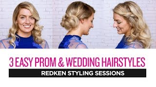 Redken Styling Sessions 3 Easy Prom and Wedding Hairstyles [upl. by Ahseekal]