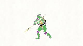 Donatello TMNT Bo Staff Animation flipaclip [upl. by Esenaj]