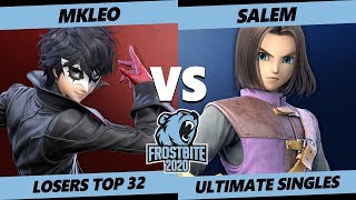 Frostbite 2020 SSBU Losers Top 32  MkLeo Joker Vs MVG  Salem Hero Dark Samus Ultimate Singles [upl. by Silloh]