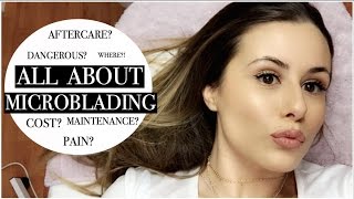 EYEBROW MICROBLADING  FAQ COST PAIN AFTERCARE ROUTINE REVIEW [upl. by Dranrev270]