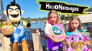 Hello Neighbor Prank Steals Our Rainbocorns Toy Scavenger Hunt [upl. by Naiditch716]