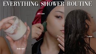 MY EVERYTHING SHOWER ROUTINE HAIR SKIN amp BODY CARE  torie [upl. by Gherlein]