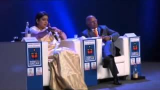 Smriti Irani amp Rajiv Malhotra On Aryan Dravidian Theory ALTER [upl. by Asennav]