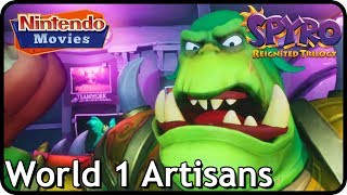 Spyro the Dragon  World 1 Artisans 120 Walkthrough All Gems All Dragons All Eggs [upl. by Beitch]