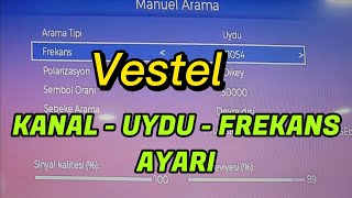 Vestel TV TRT 1 FREKANS AYARLAMA  Vestel TV Kanal Arama Uydu ayarı [upl. by Lain]