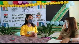 Turnover ceremony of donated books from GROLIER International Part 1 [upl. by Adiazteb846]