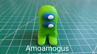 Amogus meme  3D in polymer clay [upl. by Aissatsan]