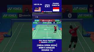 LEE Zii Jia Vs Jonatan CHRISTIE  Round of 16 India Open 2024 leeziijia jonatanchristie [upl. by Atinev970]