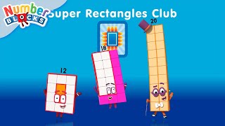 Super Rectangles Club 🟥  Learn to count  Numberblocks Full Episodes  Maths for Kids [upl. by Bracci]