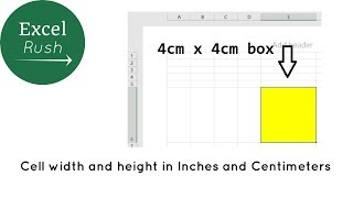 How to set cell width and height in cm and inches in Excel for Interior Designers [upl. by Allana]