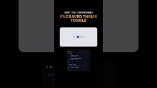 CSS Engraved Theme Toggle shots shortvideo html css [upl. by Engel287]