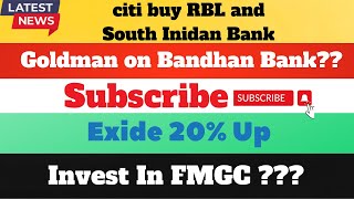 News English 10 April SHARE MARKET LATEST NEWS TODAY • Citi RBL South Bank Exide Battery Bandhan [upl. by Pears]