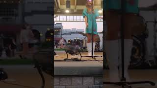 livemusic DoesYour MotherKnowpt1 music concert dancingqueen abba coversong public summer [upl. by Elrod979]