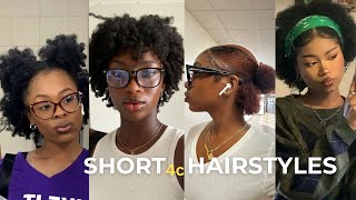 2024 Hairstyles to do on SHORT natural 4C hair [upl. by Laurin86]