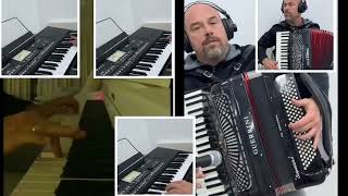 Usnila je dubok sanak serbian etno music  pianoacordion2x  KORG aranged cover [upl. by Hterrag]