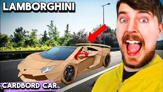 How To Make Lamborghini Car Cardboard DIY [upl. by Noeled]