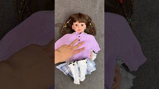 Outfit change silicone reborn baby  silicone reborn doll changingshort [upl. by Annoiek228]