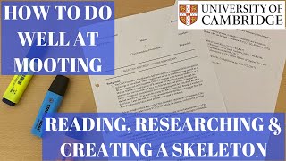 How to Do Well at MOOTING Part 1 READING RESEARCHING amp CREATING A SKELETON [upl. by Ailedua]