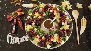 CHRISTMAS WREATH SALAD  Making Friends With Salad  Food For Fight  Dietitian [upl. by Anyaled]