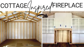 BUILDING A COTTAGE FIREPLACE AND ADDING BUILTINS FROM SCRATCH [upl. by Conias]