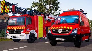 Emergency Call 112  Paris Firefighters Fire Brigade Truck First Respoding 4K [upl. by Franchot]