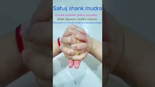 Sahaj shankh mudra cure piles better digestionyoga mudra digestion [upl. by Ahsienar]