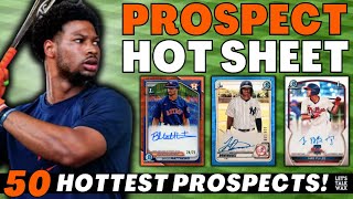 2024 MLB Prospect Hot Sheet 4  50 Hottest MiLB Players  Bowman Baseball Cards  Top Prospects 🔥📈 [upl. by Aihsekel]