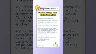 Anfrage nach einem Sprachkurs  Vorbereitung auf die A2Prüfung schreiben a2deutsch german [upl. by Correy]