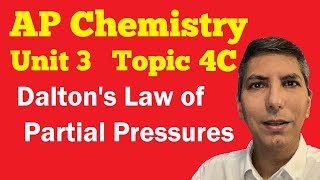 Daltons Law of Partial Pressures  Gas Laws  AP Chem Unit 3 Topic 4c [upl. by Gibb]