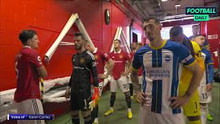 David de Gea reminds Harry Maguire theyre standing on the wrong side of the tunnel at Old Trafford [upl. by Irual]