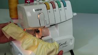 Brother 1034D Serger 30 Gathering Foot [upl. by Bogart]