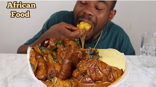 Ogbono Soup And Fufu [upl. by Dody]