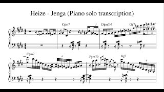 예수르 헤이즈Heize  Jenga Piano solo transcription 제학생에게 주려고 만들었다가 유튜브 떠올라서 공유합니다 [upl. by Ocsinarf550]