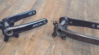 Shimano SLX vs XTR crankset weight [upl. by Arytas]