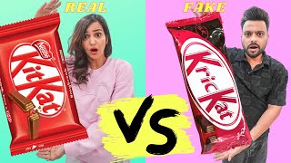 Fake Vs Real FOOD Brands CHALLENGES OMG 😲 [upl. by Nehgaem]