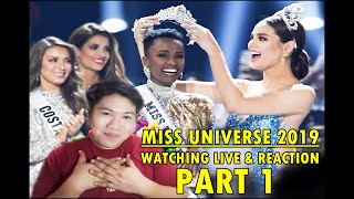 Miss Universe 2019  LIVE Reaction  Part 1 Top 20 Announcement [upl. by Boyt]