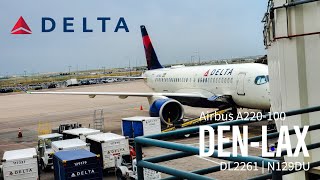 TRIP REPORT  Delta Airlines MAIN CABIN  Denver DEN  Los Angeles LAX  Airbus A220100 [upl. by Trescott603]