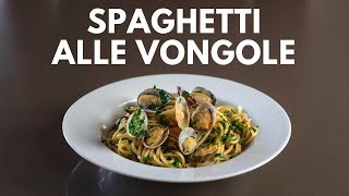 How to make Spaghetti Alle Vongole clam pasta with white wine [upl. by Manley]