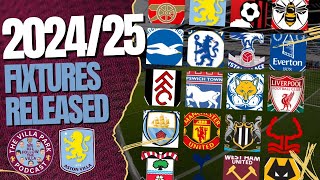 ASTON VILLA PREMIER LEAGUE2425 FIXTURES REACTION [upl. by Ahserak]