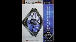 BlackNoise Technologies Noiseblocker NBBlackSilentFan XL2 120 3Pin Fan Review Pt 1 [upl. by Neffets]