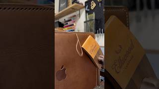 🍎 Making a Leather MacBook Sleeve apple macbook leathercraft asmr craft laptopsleeve leather [upl. by Barstow643]