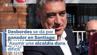 Desbordes se da por ganador en Santiago quotAsumir una alcaldía dura difícilquot [upl. by Neevan]