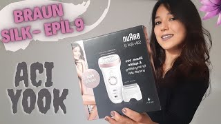 BRAUN SILK EPIL 9  EPİLATÖR İNCELEME  Acısız Epilasyon  Tüm vücud sadece 15 DAKİKA ❤ [upl. by Areit]