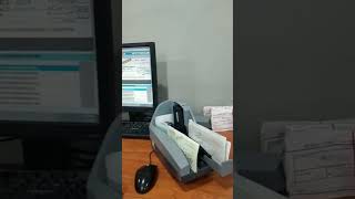 NIFT cheque clearing system automatic cheque scanning machine viral trending [upl. by Ecinaej]