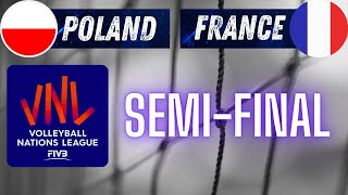 VNL 2024  PÓŁFINAŁ  SEMI FINAL  POLSKA VS FRANCJA POLEN GEGEN FRANKREICH POLAND VS FRANCE 23 [upl. by Nwahsirhc582]