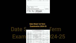 Date Sheet 1st Term Examination for 202425 datesheet2024 1stterm garrisonwithHaiqa [upl. by Amikehs]