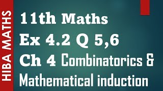 11th maths chapter 4 exercise 42 question 56 Combinatorics and Mathematical induction tn syllabus [upl. by Chemaram588]