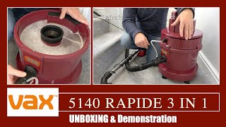 Vax Rapide 5140 3 in 1 Vacuum Cleaner Unboxing amp Demonstration [upl. by Trubow276]